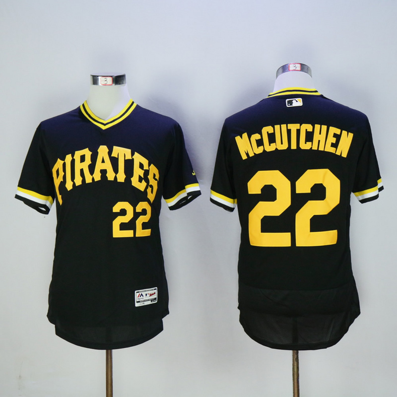 Men Pittsburgh Pirates 22 Mccutchen Black Elite MLB Jerseys